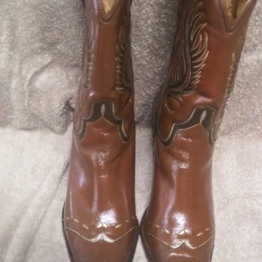 Charlie 1 Horse Brown and Gold Boots